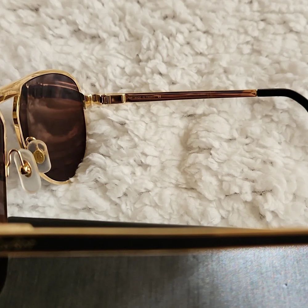 Cartier Gold Frame Sunglasses with Dark Lenses